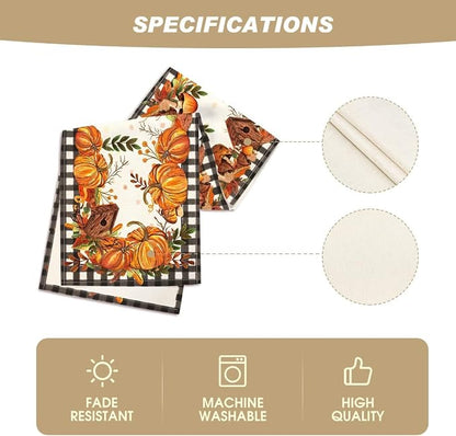 Artoid Mode 210 GSM Fall Table Runner 13x36 Inch Home Party Decor | Buffalo - Image 5