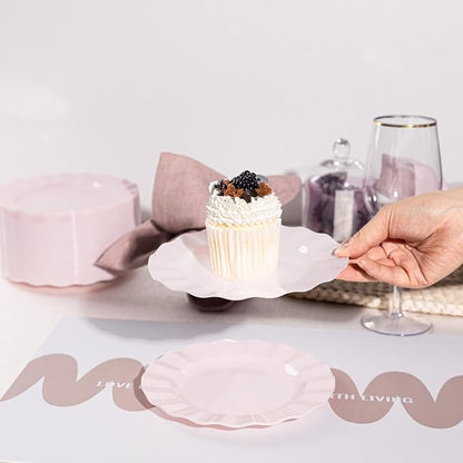 72 Pack Pink Plastic Plates, Thanksgiving - Image 6