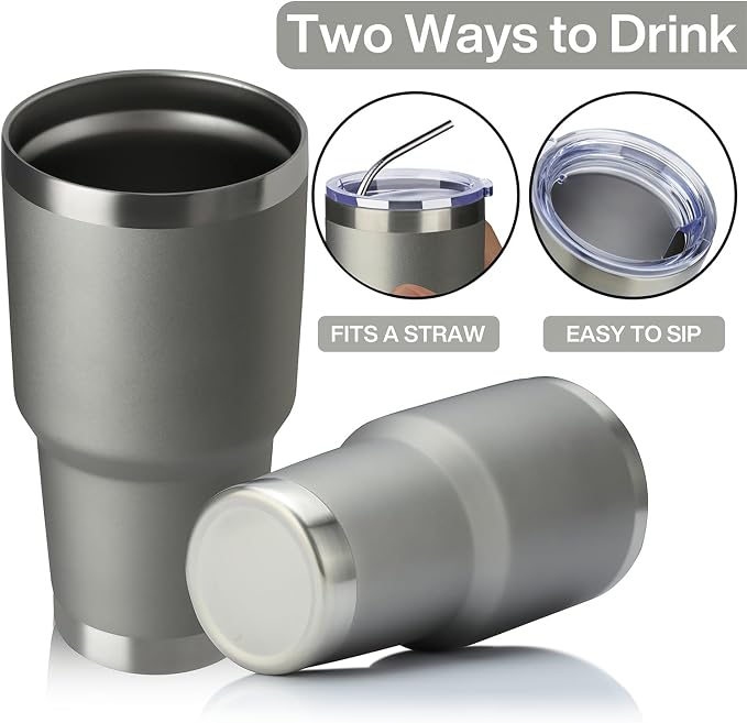 MEWAY 30oz Tumbler Double Wall Vacuum Insulated Travel Mug, Stainless Steel - Image 3