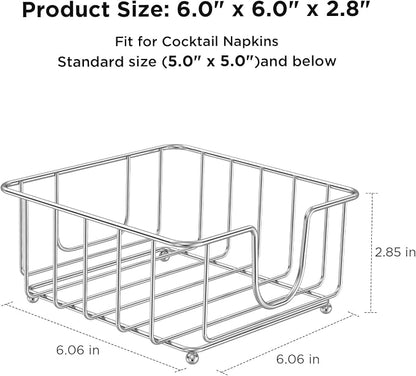 Metal Cocktail Napkin Holder for Bar, Flat Napkin Holder Caddy for Cocktail - Image 2