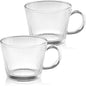13oz Vintage Coffee Mugs 2 pack Striped Glass Tea Cups by Unknown