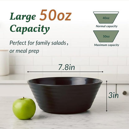6 PCS Large Bowl Set, Lightweight and Unbreakable Wheat Straw Bowls - Image 2