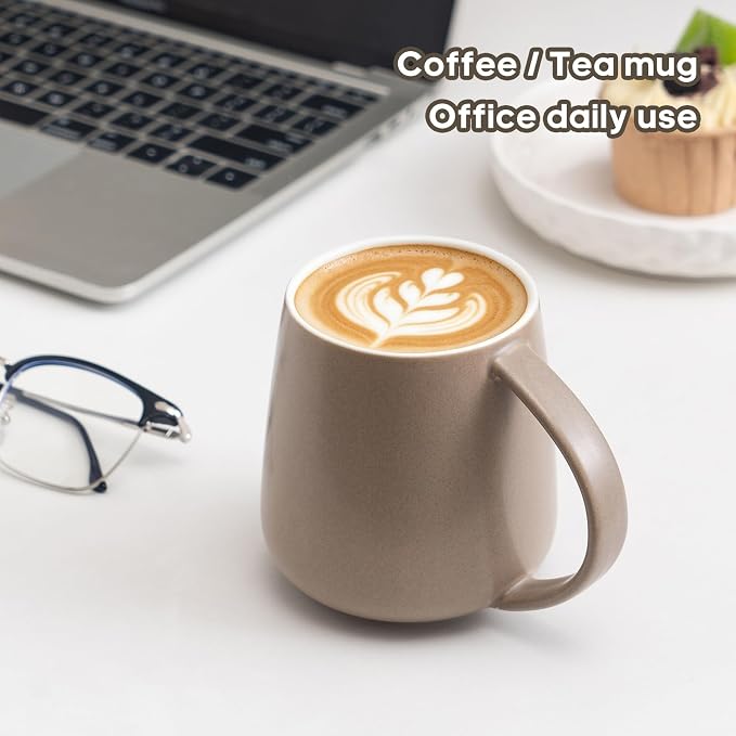Eyoriza 15Oz Matte Ceramic Coffee Mug, Kahhi | Modern Large Coffee Cups Tea Cup - Image 6