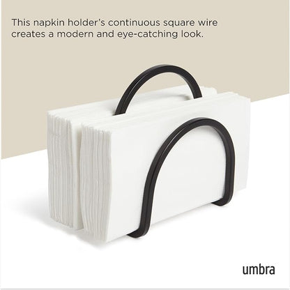 Umbra Squire Napkin Holder, Contemporary Metal Design, doubles as handle - Image 4