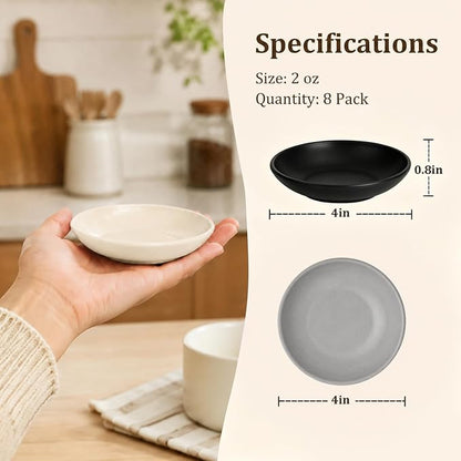 PYRMONT Small Dipping Bowls 2 Oz Wheat Straw Mini Bowls Set of 8 Unbreakable - Image 2