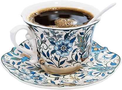 Bone China Tea Cup and Saucer Set by STAREARTH