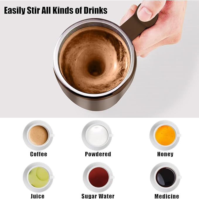 Self Stirring Mug, Rechargeable Auto Magnetic Coffee Mug - Image 5