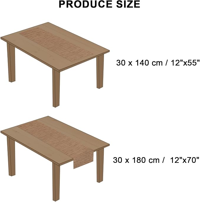 Table Runner 72 Inches Long, Vinyl Woven Heatproof Table Runners | Washable - Image 9
