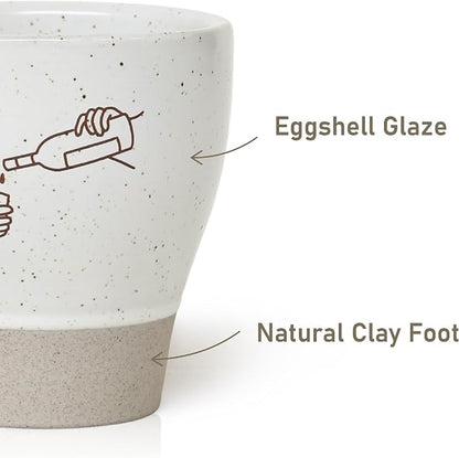 Jottings Retro Cute Handleless Japanese Tea Ceramic Cup 6.5 oz, Cheers - Image 8