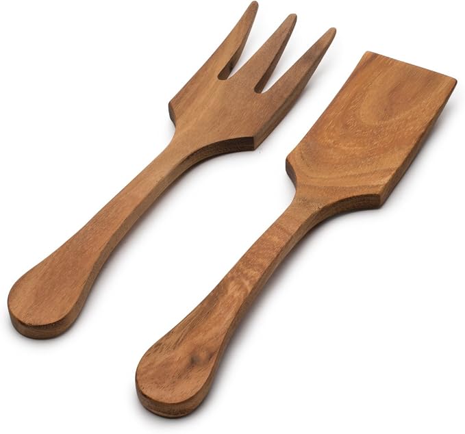 Ironwood Gourmet Extra Large Salad Utensil Set, 2.75 x 2.75 x 13 inches - Image 2