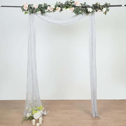Efavormart 20ft Silver Gauze Cheesecloth Wedding Arch Drapery Fabric, Extra - Image 6