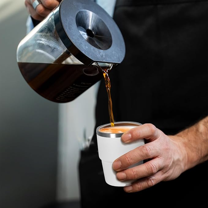 CHLJAR Espresso Cups, 6oz Insulated Espresso Cup Set of 2, Espresso Shot Cups - Image 6