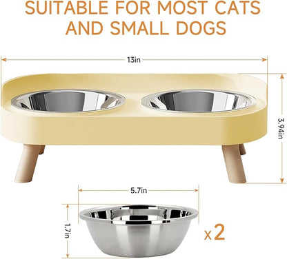 Elevated Cat Bowl, Raised Cat Food and Water Bowl Set - Image 6