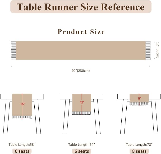 Boho Macrame Table Runner with Tassels 90in White Farmhouse Runner | Macrame - Image 4