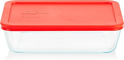 Pyrex Simply Store Glass Food Storage Container, Snug Fit Non-Toxic Plastic by Pyrex