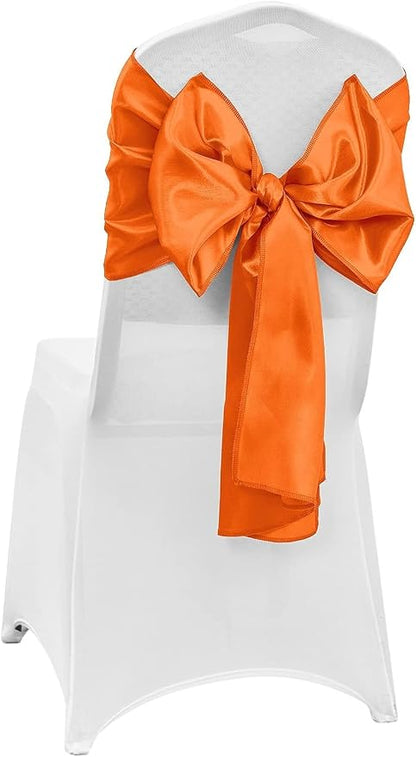 10-Pack Orange Satin Table Runner 12 x 108 Inch Long Bright and Smooth Silk - Image 6
