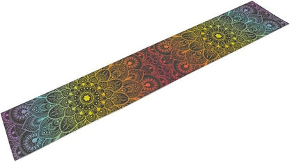 YCness Retro Ethnic Boho Table Runner, Mandala Hippie Art Mandala Rainbow - Image 8