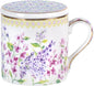 KAMMAK Bone China Coffee Mugs, 15oz Floral Tea Cups by KAMMAK