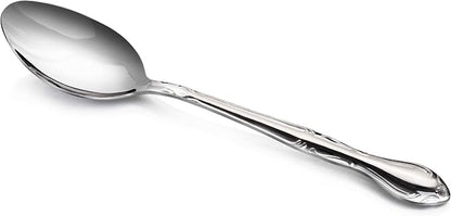 New Star Foodservice Rose Pattern 18/0 Stainless Steel Dinner/Dessert Spoon - Image 2