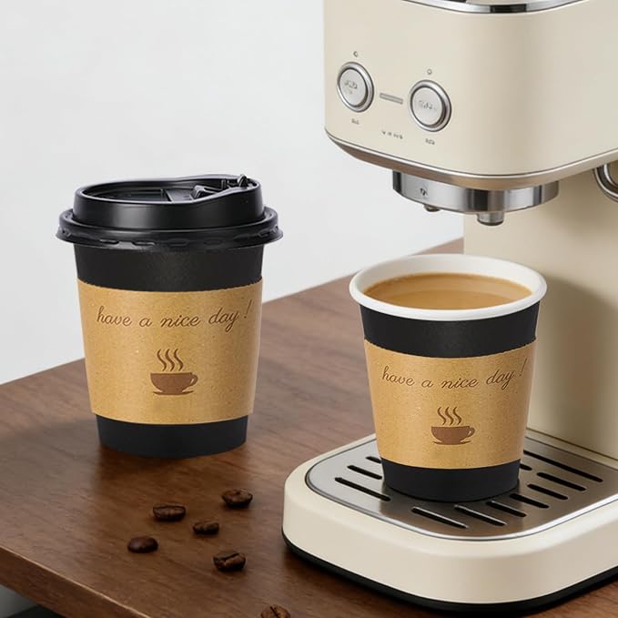 Lamosi 100 Pack 10 oz Coffee Cups, Disposable To Go Paper Cups - Image 7