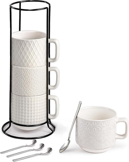 Stackable Coffee Mug Set of 4 by SPIPER