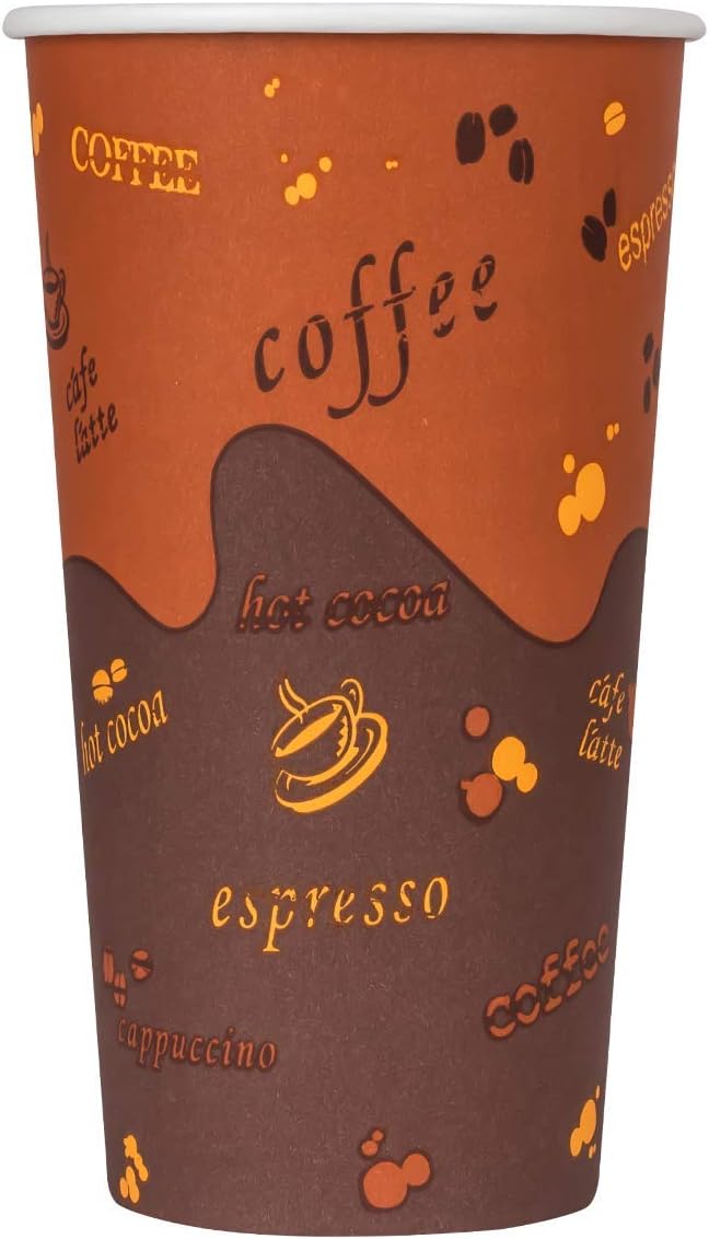 Karat 20 oz Paper Hot Coffee Cups Disposable, Leak-Resistant Double Poly-Lined by Karat