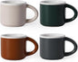 INGOFIN Ceramic Espresso Cups Set of 4, 2 oz Mini Espresso Mugs by INGOFIN