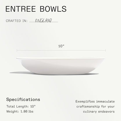 Made In Cookware - Set of 4 - Entrée Bowls - White - Porcelain England