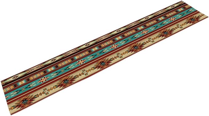 Aztec Southwest Table Runner, Ethnic Style Design Geometric Triditional Kitchen - Image 5