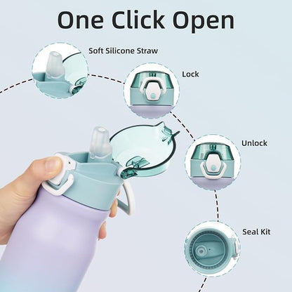 BJPKPK 25 oz Insulated Water Bottle, Stainless Steel Flask | Leak Proof Locking - Image 3
