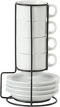 Gibson Home Gracious Dining 3-Ounce Espresso Cups Set of 4, Small Stackable by GibsonHomewares