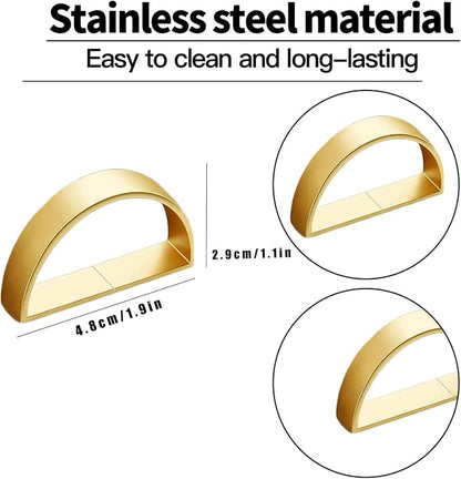 8 Pcs Matt Gold Napkin Rings - Image 2