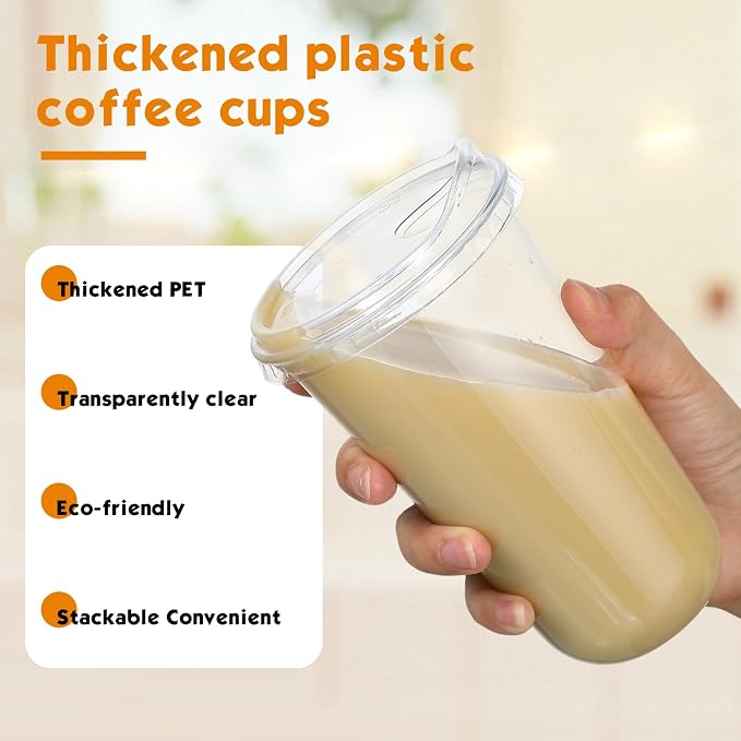 Baderke 50 Pcs Round Bottom Plastic Cups - Image 4