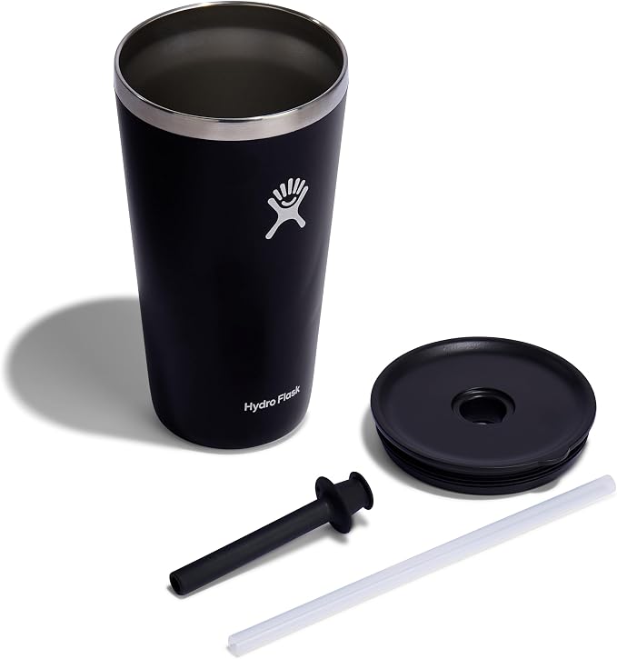28 OZ All Around Tumbler Straw LID Black - Image 4