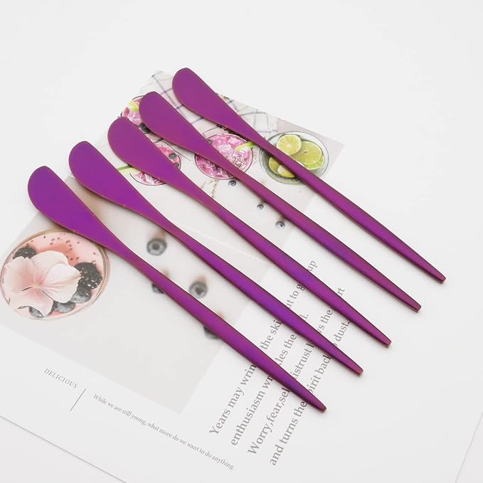 10 Pcs Purple Cheese Spreader Knife, Stainless Steel Butter Spreader, Use - Image 7