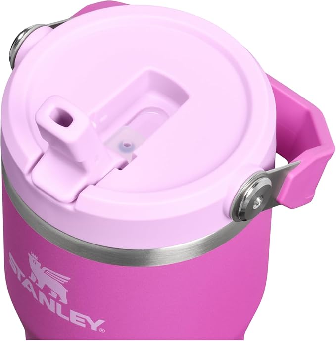 STANLEY IceFlow 2.0 Flip Straw Tumbler, 14 oz, Dark Blossom | Easy Carry Handle - Image 2