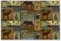 Rustic Bear Deer Placemats Wildlife Moose Forest Animal Cabin Lodge Lake Pine Heat-Resistant Linen Table Place Mats for Dining Kitchen Country Camp Style Farmhouse Decor 12x18 in 6 PCS