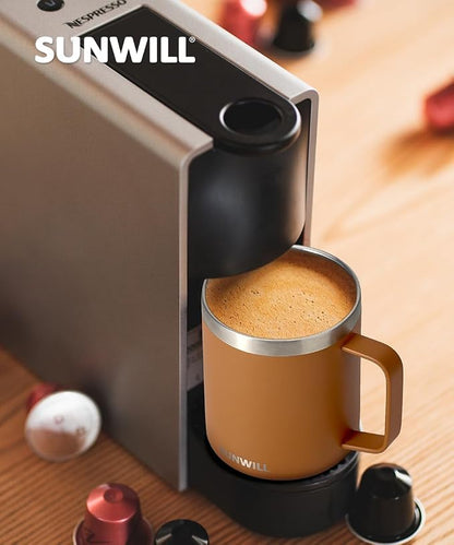 SUNWILL Insulated Coffee Mug, Stainless Steel 14 oz, Splash-Proof Lid | Keeps - Image 6