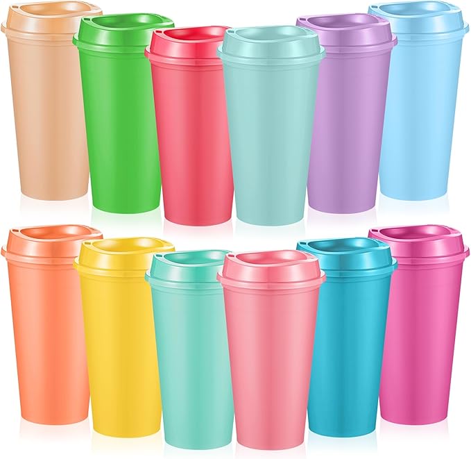 FillTouch 12 Pcs 16 oz Reusable Coffee Cups by FillTouch