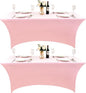 2-Pack 4ft Spandex Table Covers for Rectangular Folding Tables - Wrinkle Resistant Stretch Tight Table Cloths - Ultimate Fitted Table Protector for Parties, Banquet, and Wedding