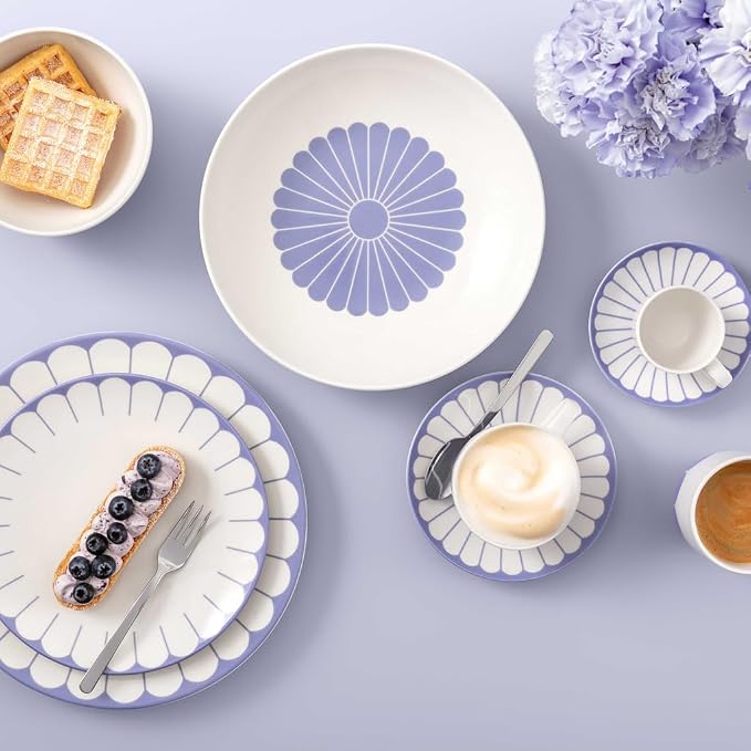 Villeroy & Boch Fleur Bleu Dessert Bowl, Creamy White/Blue, 3.75 oz | Creamy - Image 8