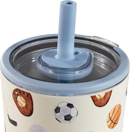 HydroJug Everyday Tumbler 14 oz – Ceramic-Lined Insulated Tumbler with Straw and Soft-Touch Lid, Cup Holder Friendly, Double-Wall Vacuum Insulation, Reusable Travel Cup – Sports