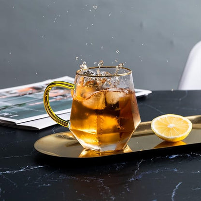 AEFPOYMXU 10 oz Clear Glass Espresso Cups Set of 2 Coffee Cups - Image 6