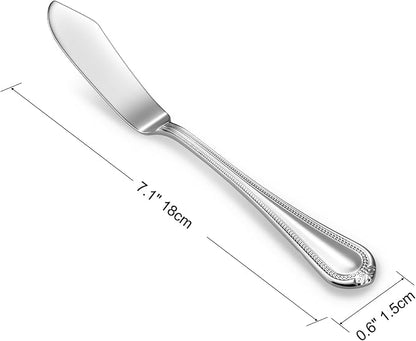 Premium Pearl Edge 4-Piece 6.9-Inch Butter Knife Set | 18/10 Stainless Steel - Image 2