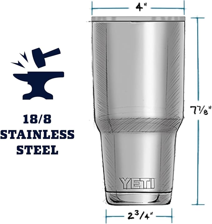 YETI Rambler 30 oz Tumbler, Stainless Steel, Vacuum Insulated - Image 2