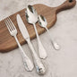 32-piece Silverware Set for 8, Retro Royal Palace Style Stainless Steel Flatware Cutlery Serving Utensils, Eating Tableware for Home Kitchen Hotel Restaurant, Mirror Polished