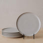 WENSHUO Dinner Plates Set of 6, Chip and Scratch Resistant (Sandstone Gray, 10.5 Inch)