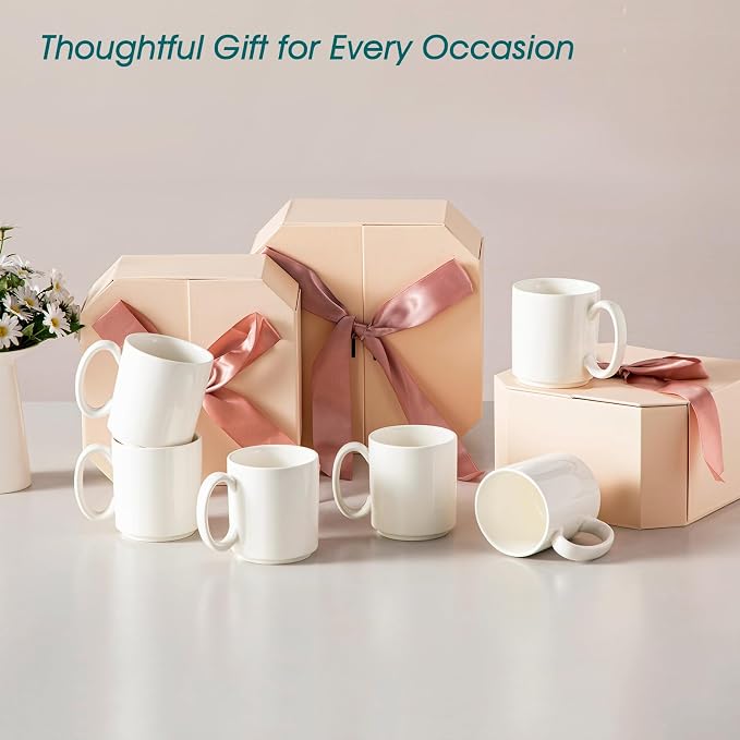 vancasso Porcelain Coffee Mugs Set of 6, 12 Oz Coffee Cups - Image 8