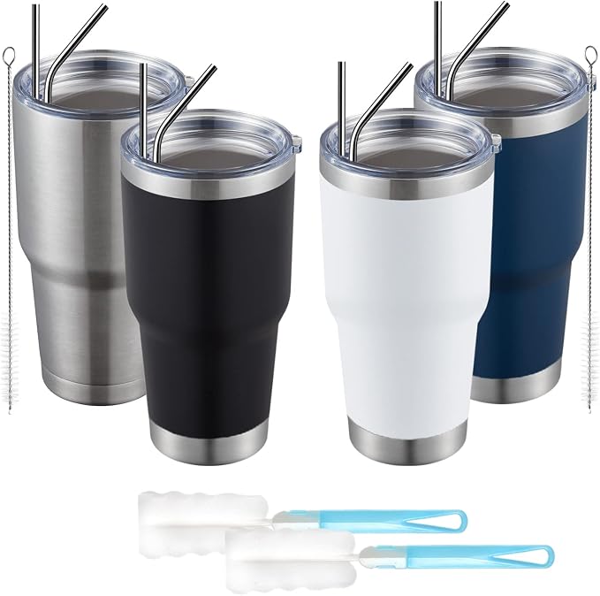 MEWAY 30oz Tumbler Double Wall Vacuum Insulated Travel Mug, Stainless Steel by MEWAY