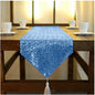 Sequin Table Runner 72Inches Long Baby Blue Table Runner by ShinyBeauty